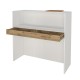 Γραφείο υποδοχής - reception Navita Megapap με LED χρώμα λευκό - sepet oak 113,6x42x111,8εκ.