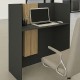 Γραφείο υποδοχής - reception Bonveno Megapap χρώμα ανθρακί - sepet oak 90x43,2x110εκ.