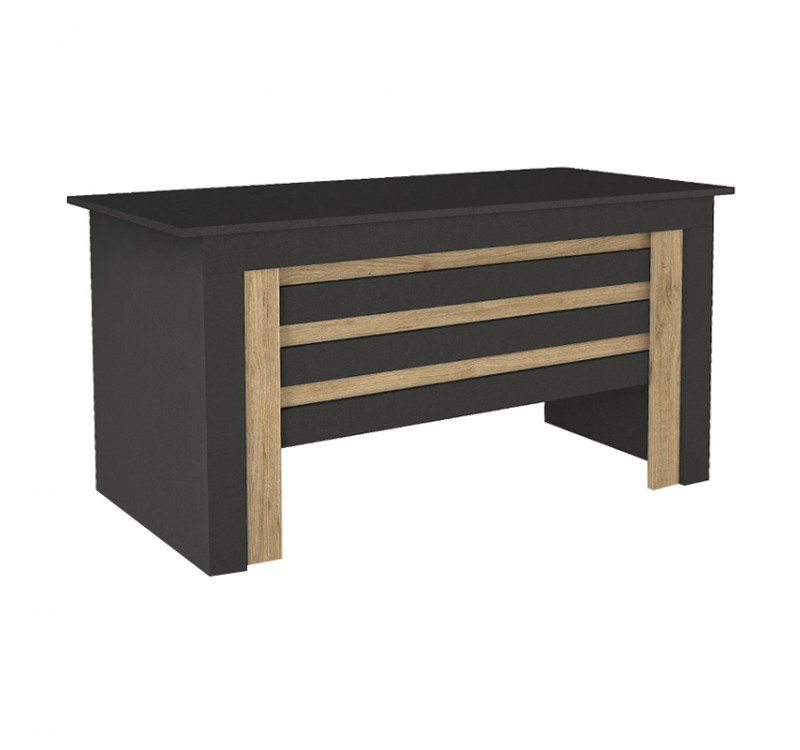 Γραφείο εργασίας Epito Megapap χρώμα ανθρακί - sepet oak 140x59,6x76,8εκ.