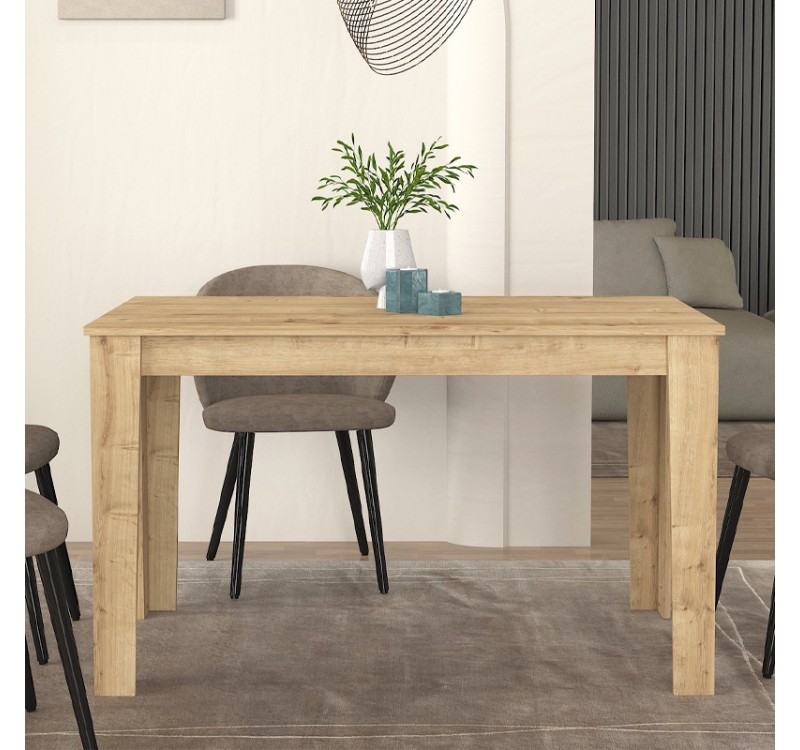 Τραπέζι Darlen Megapap χρώμα sapphire oak 125x72x74εκ.