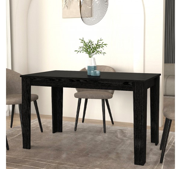 Τραπέζι Darlen Megapap χρώμα sencron black 125x72x74εκ.