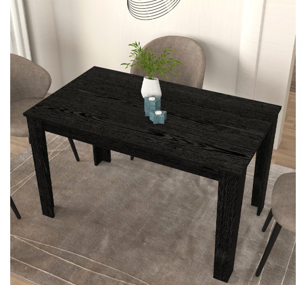 Τραπέζι Darlen Megapap χρώμα sencron black 125x72x74εκ.