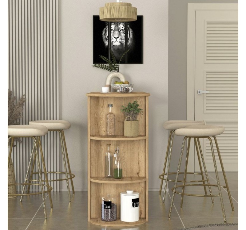 Τραπέζι μπαρ Vigne Megapap χρώμα sepet oak 150x51,6x101,8εκ.