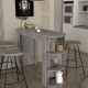 Τραπέζι μπαρ Vigne Megapap χρώμα γκρι σκυροδέματος 150x51,6x101,8εκ.