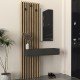 Έπιπλο εισόδου Elois Megapap χρώμα ανθρακί - sepet oak 96,6x26,8x195,5εκ.