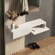 Έπιπλο εισόδου Elois Megapap χρώμα λευκό - sepet oak 96,6x26,8x195,5εκ.