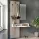 Έπιπλο εισόδου Elois Megapap χρώμα λευκό - sepet oak 96,6x26,8x195,5εκ.