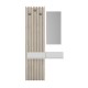 Έπιπλο εισόδου Elois Megapap χρώμα λευκό - sepet oak 96,6x26,8x195,5εκ.