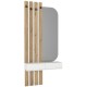 Έπιπλο εισόδου Reyas Megapap χρώμα λευκό - sepet oak 90x27x205,6εκ.