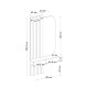 Έπιπλο εισόδου Reyas Megapap χρώμα λευκό - sepet oak 90x27x205,6εκ.