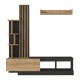 Σύνθεση τηλεόρασης Vermont Megapap χρώμα ανθρακί - sepet oak 180x40x193,8εκ.
