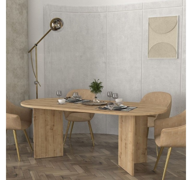 Τραπέζι Cortado Megapap χρώμα sapphire oak 200x90x74εκ.