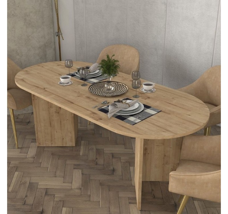 Τραπέζι Cortado Megapap χρώμα sapphire oak 200x90x74εκ.