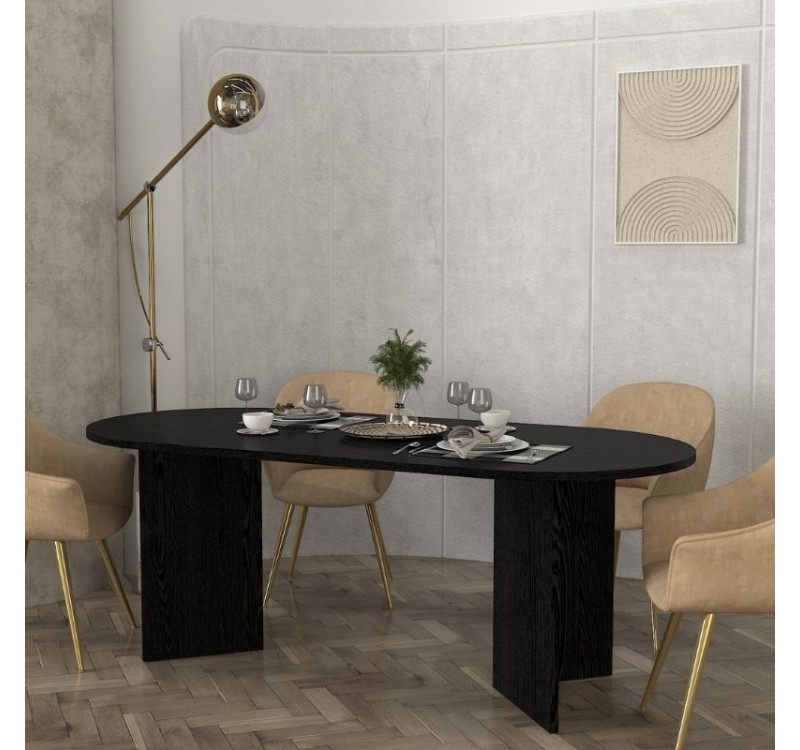 Τραπέζι Cortado Megapap χρώμα sencron black 200x90x74εκ.