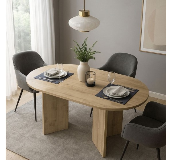 Τραπέζι Cortado Megapap χρώμα sapphire oak 138x80x75εκ.