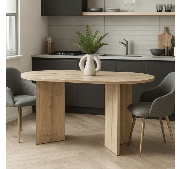 Τραπέζι Cortado Megapap χρώμα sapphire oak 138x80x75εκ.