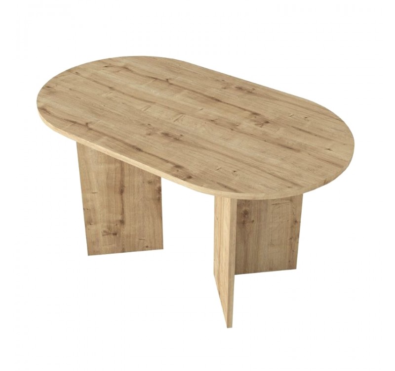 Τραπέζι Cortado Megapap χρώμα sapphire oak 138x80x75εκ.