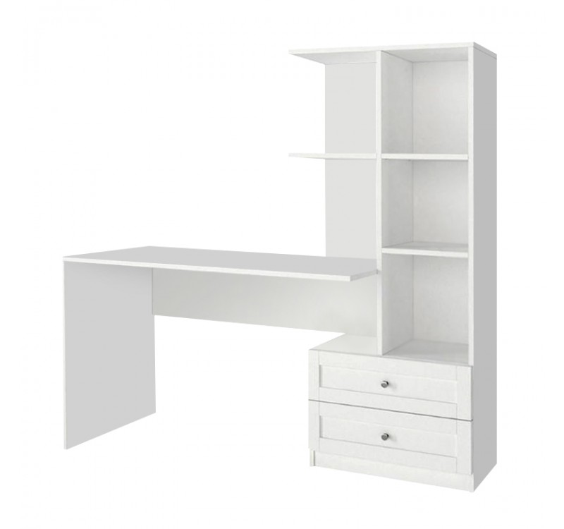 Γραφείο εργασίας Mantra Megapap χρώμα λευκό 155x60x152εκ.