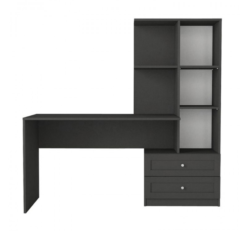 Γραφείο εργασίας Mantra Megapap χρώμα ανθρακί 150x60x152εκ.