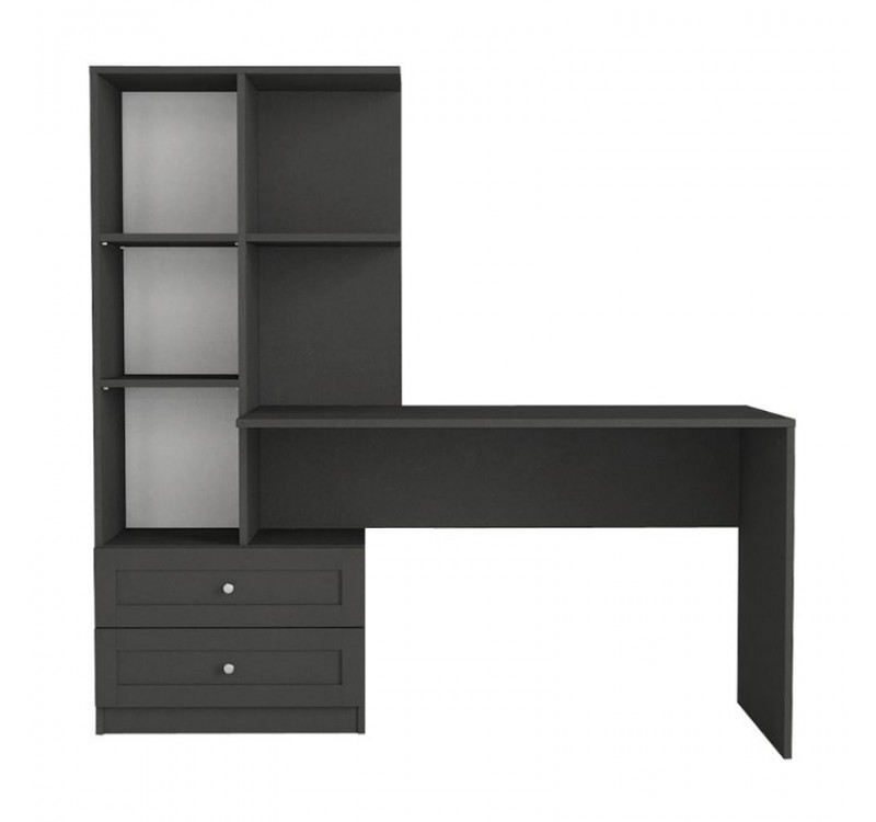 Γραφείο εργασίας Mantra Megapap χρώμα ανθρακί 150x60x152εκ.