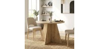 Τραπέζι Tailor Megapap χρώμα sapphire oak Ø100x75,7εκ.