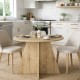 Τραπέζι Tailor Megapap χρώμα sapphire oak Ø100x75,7εκ.