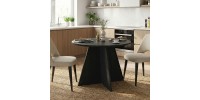 Τραπέζι Tailor Megapap χρώμα sencron black Ø100x75,7εκ.