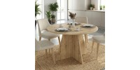 Τραπέζι Tailor Megapap χρώμα sapphire oak Ø120x75,7εκ.
