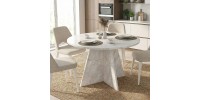Τραπέζι Tailor Megapap χρώμα λευκό εφέ μαρμάρου Ø120x75,7εκ.