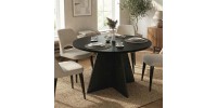 Τραπέζι Tailor Megapap χρώμα sencron black Ø120x75,7εκ.