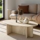 Τραπεζάκι σαλονιού Ravey Megapap χρώμα travertine 120x60x39,6εκ.