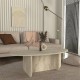 Τραπεζάκι σαλονιού Ravey Megapap χρώμα travertine 120x60x39,6εκ.