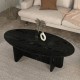 Τραπεζάκι σαλονιού Ravey Megapap χρώμα sencron black 120x60x39,8εκ.