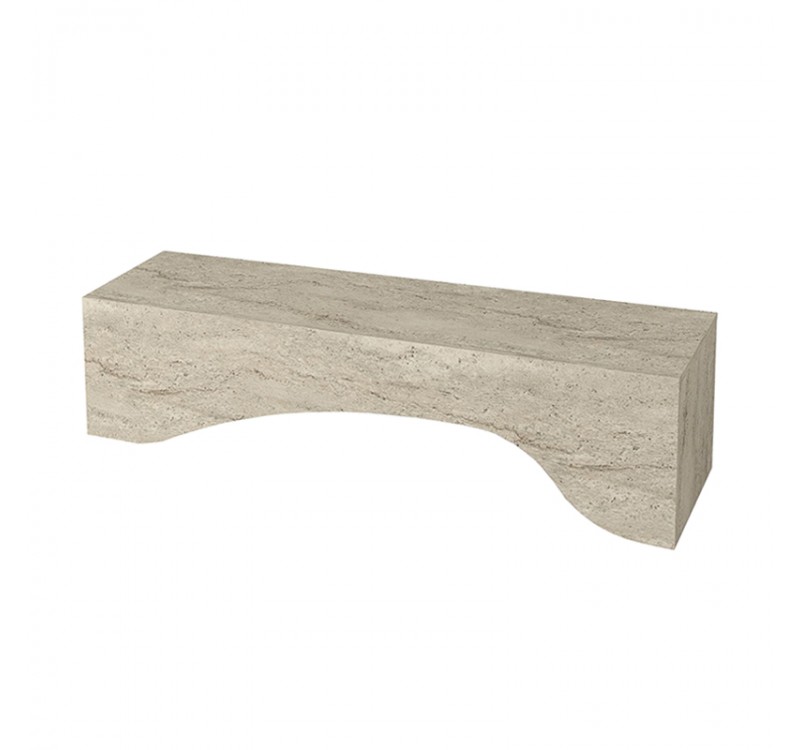 Έπιπλο τηλεόρασης Mara Megapap με LED χρώμα travertine 150x31,4x40εκ.