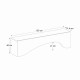 Έπιπλο τηλεόρασης Mara Megapap με LED χρώμα travertine 150x31,4x40εκ.