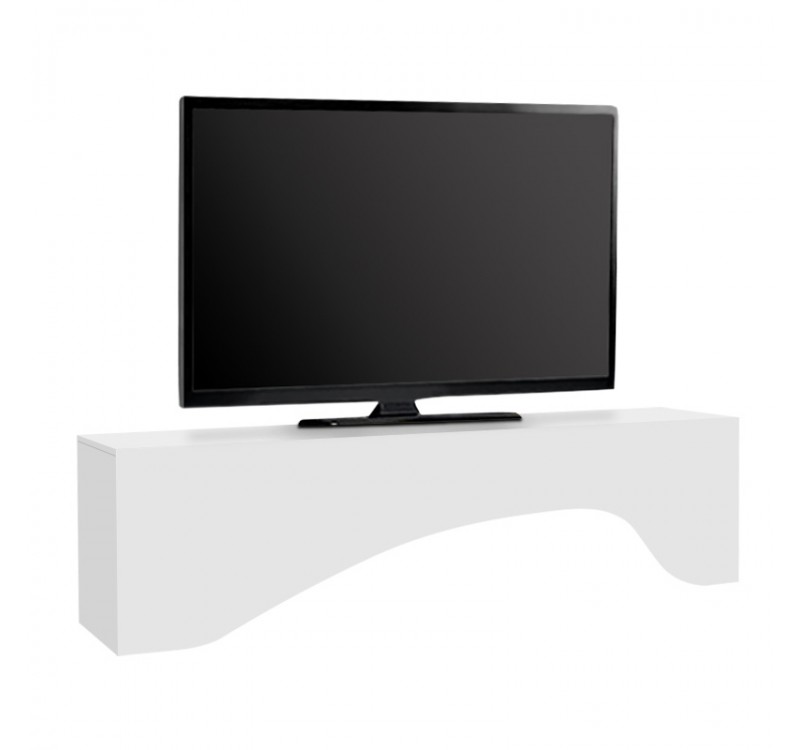 Έπιπλο τηλεόρασης Mara Megapap με LED χρώμα λευκό 150x31,4x40εκ.
