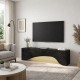 Έπιπλο τηλεόρασης Mara Megapap με LED χρώμα sencron black 150x31,4x40εκ.