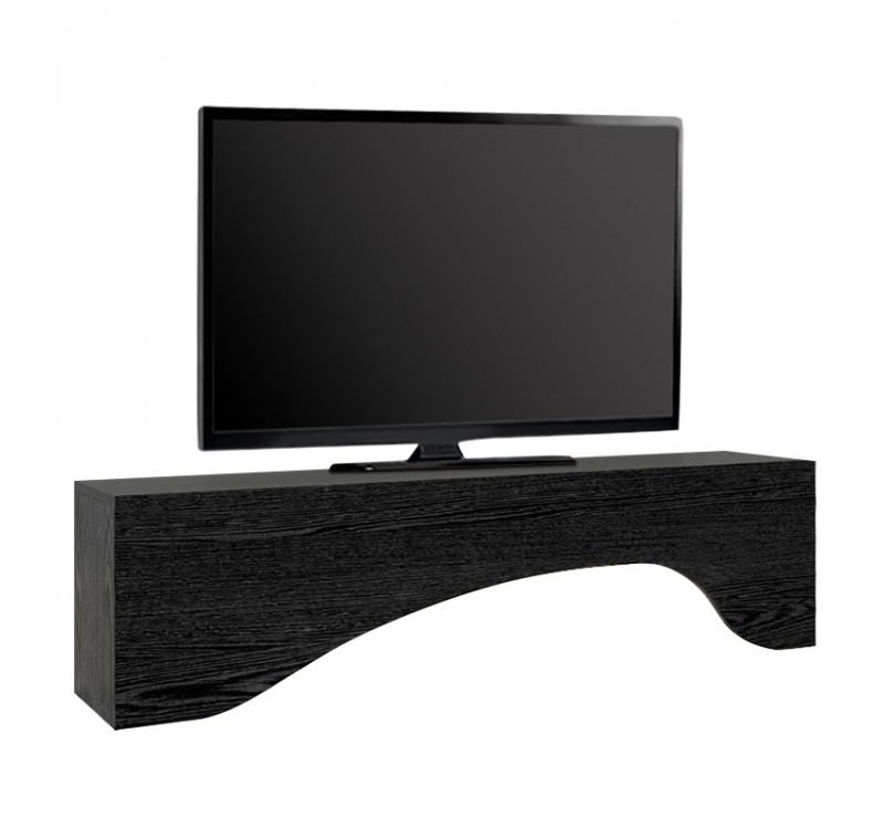 Έπιπλο τηλεόρασης Mara Megapap με LED χρώμα sencron black 150x31,4x40εκ.