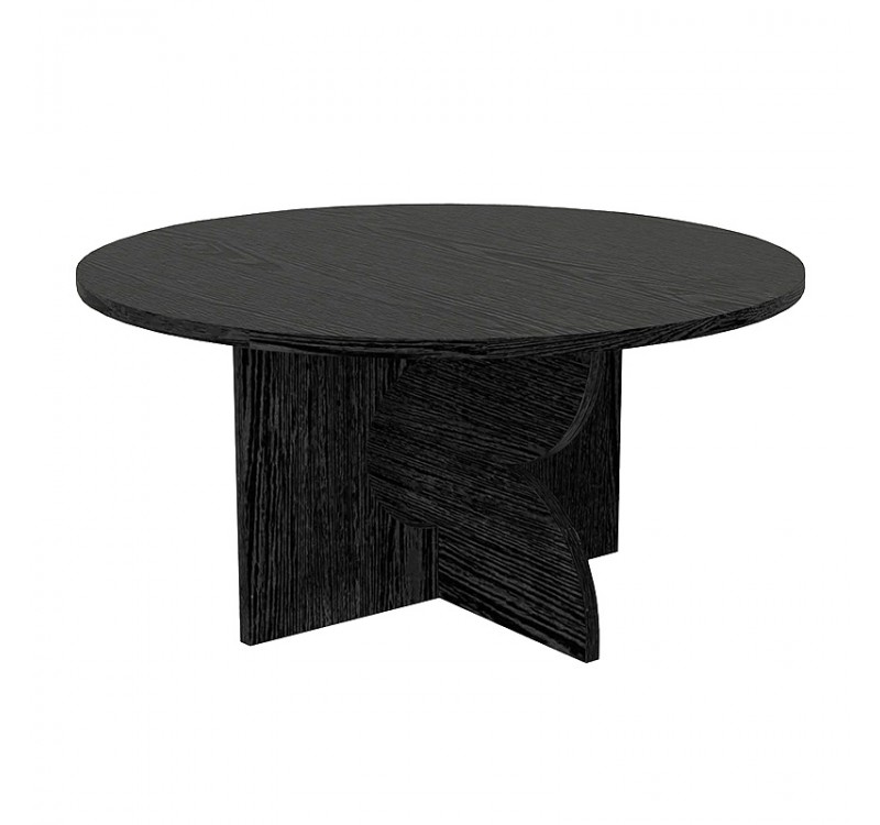Τραπεζάκι σαλονιού Mara Megapap χρώμα sencron black Ø75x36,8εκ.