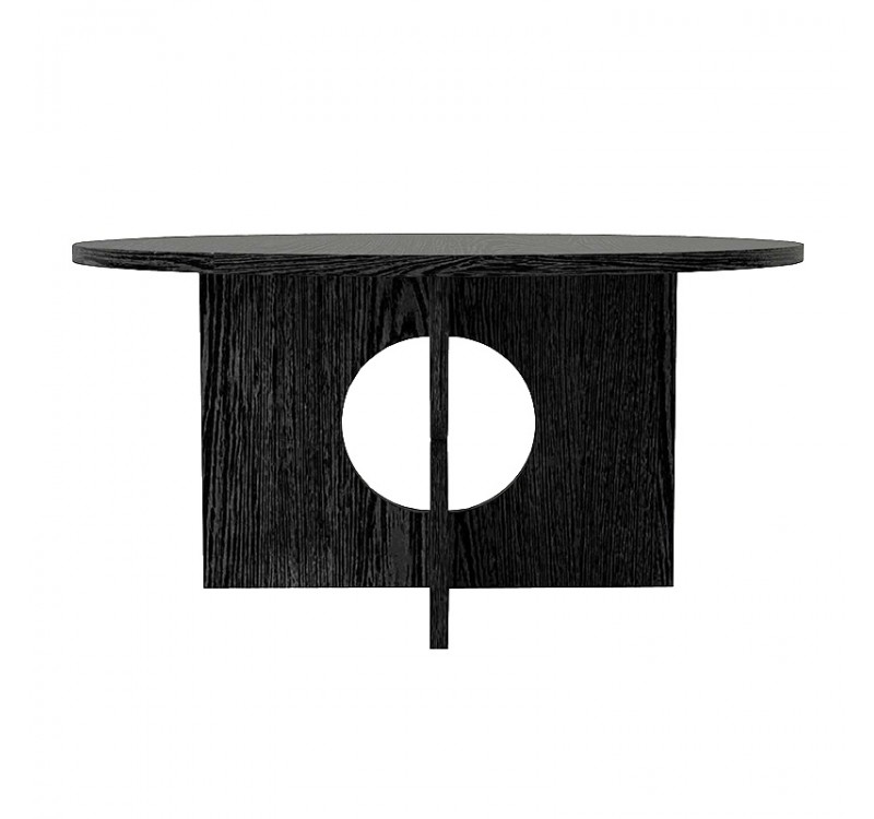 Τραπεζάκι σαλονιού Mara Megapap χρώμα sencron black Ø75x36,8εκ.