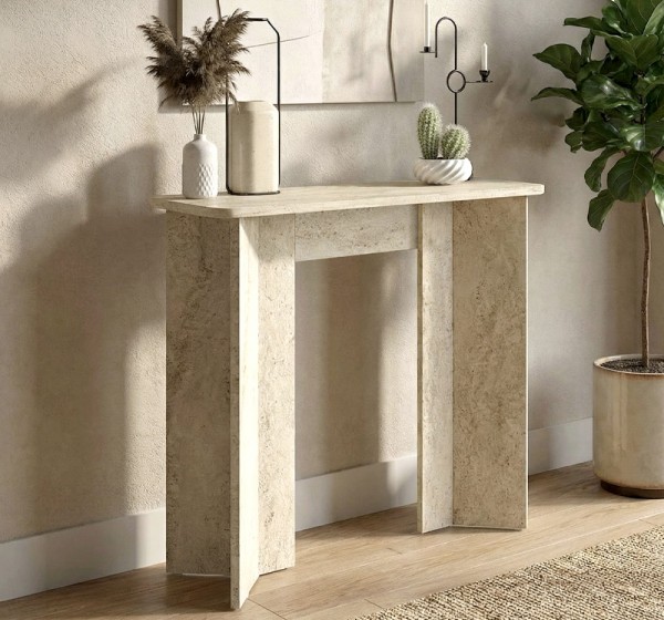 Κονσόλα Mara Megapap χρώμα travertine 90x29,6x91,8εκ.