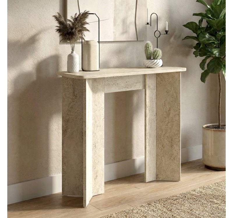 Κονσόλα Mara Megapap χρώμα travertine 90x29,6x91,8εκ.