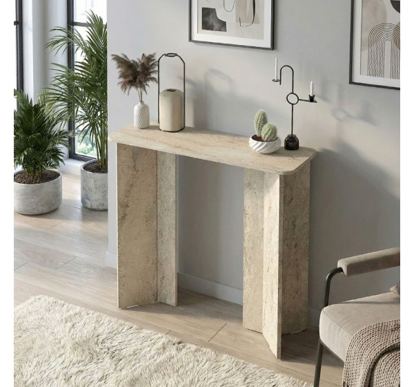 Κονσόλα Mara Megapap χρώμα travertine 90x29,6x91,8εκ.
