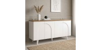 Μπουφές Bono Megapap χρώμα λευκό - sepet oak 150x45x74,6εκ.