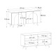 Μπουφές Bono Megapap χρώμα λευκό - sepet oak 150x45x74,6εκ.