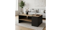 Τραπεζάκι σαλονιού Izia Megapap χρώμα sapphire oak - ανθρακί 110x60x45εκ.