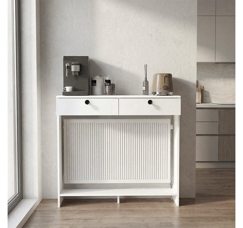 Κονσόλα - Κάλυμμα καλοριφέρ Opelya Megapap χρώμα λευκό 110x31,4x100εκ.