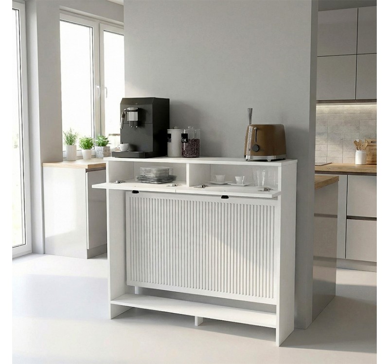 Κονσόλα - Κάλυμμα καλοριφέρ Opelya Megapap χρώμα λευκό 110x31,4x100εκ.