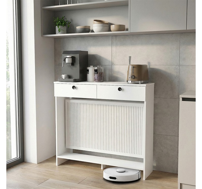 Κονσόλα - Κάλυμμα καλοριφέρ Opelya Megapap χρώμα λευκό 110x31,4x100εκ.