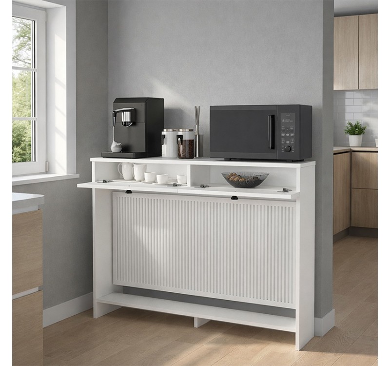 Κονσόλα - Κάλυμμα καλοριφέρ Opelya Megapap χρώμα λευκό 130x31,4x100εκ.